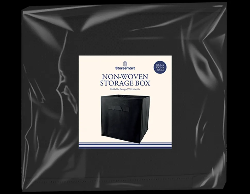 Black Foldable Non Woven Storage Box - 3 Litre