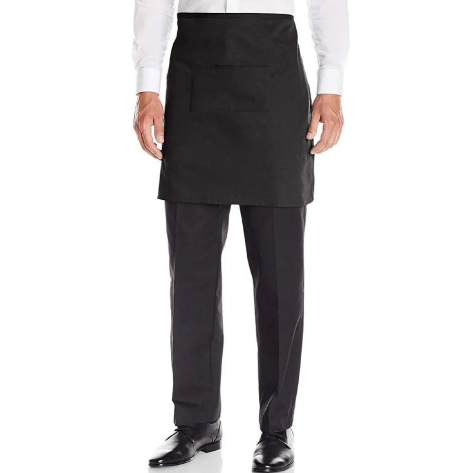 Black Waist Apron With Pocket 103-016