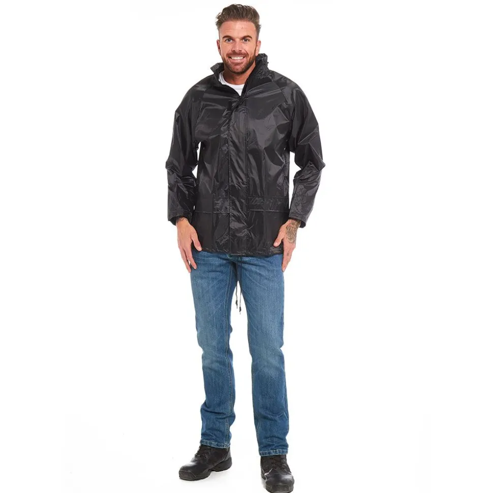 Black Waterproof Rain Jacket