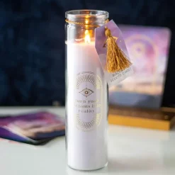 Blackberry Tube Candle with Amethyst Crystals