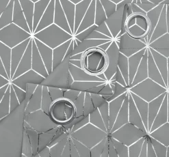 Blackout Curtains Eyelet Moreno Silver by Velosso