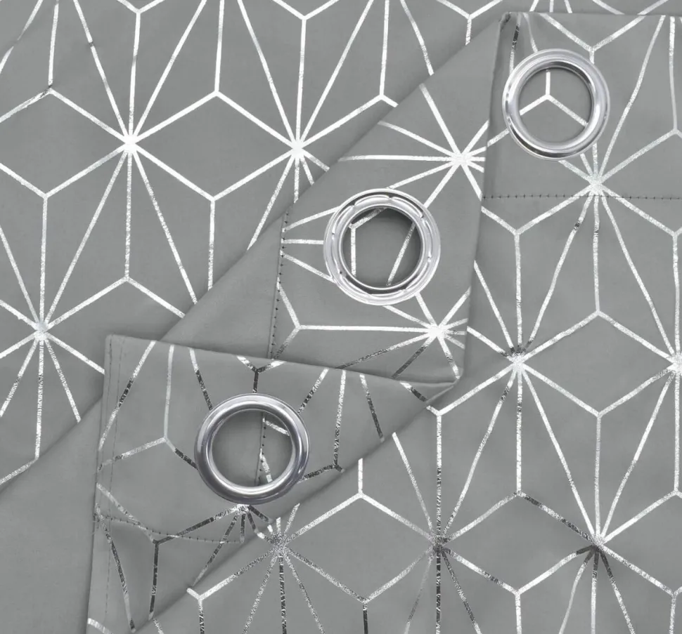 Blackout Curtains Eyelet Moreno Silver by Velosso