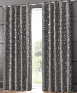 Blackout Curtains Eyelet Moreno Charcoal by Velosso