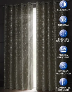 Blackout Curtains Eyelet Moreno Latte by Velosso