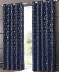 Blackout Curtains Eyelet Moreno Navy by Velosso