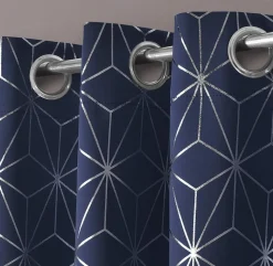Blackout Curtains Eyelet Moreno Navy by Velosso