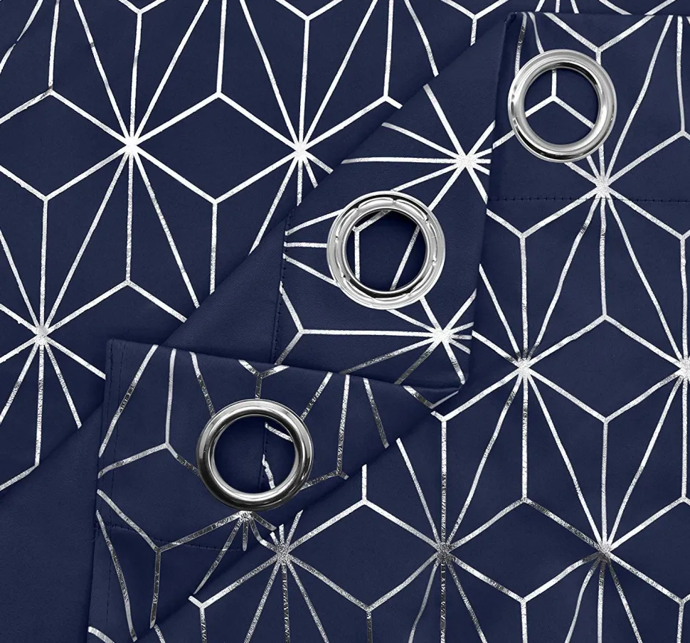 Blackout Curtains Eyelet Moreno Navy by Velosso