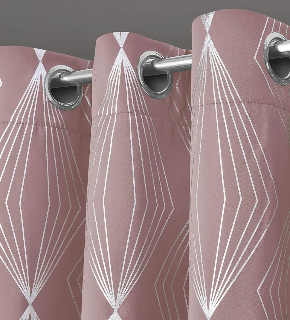 Blackout Curtains Onyx Blush Pink by Velosso