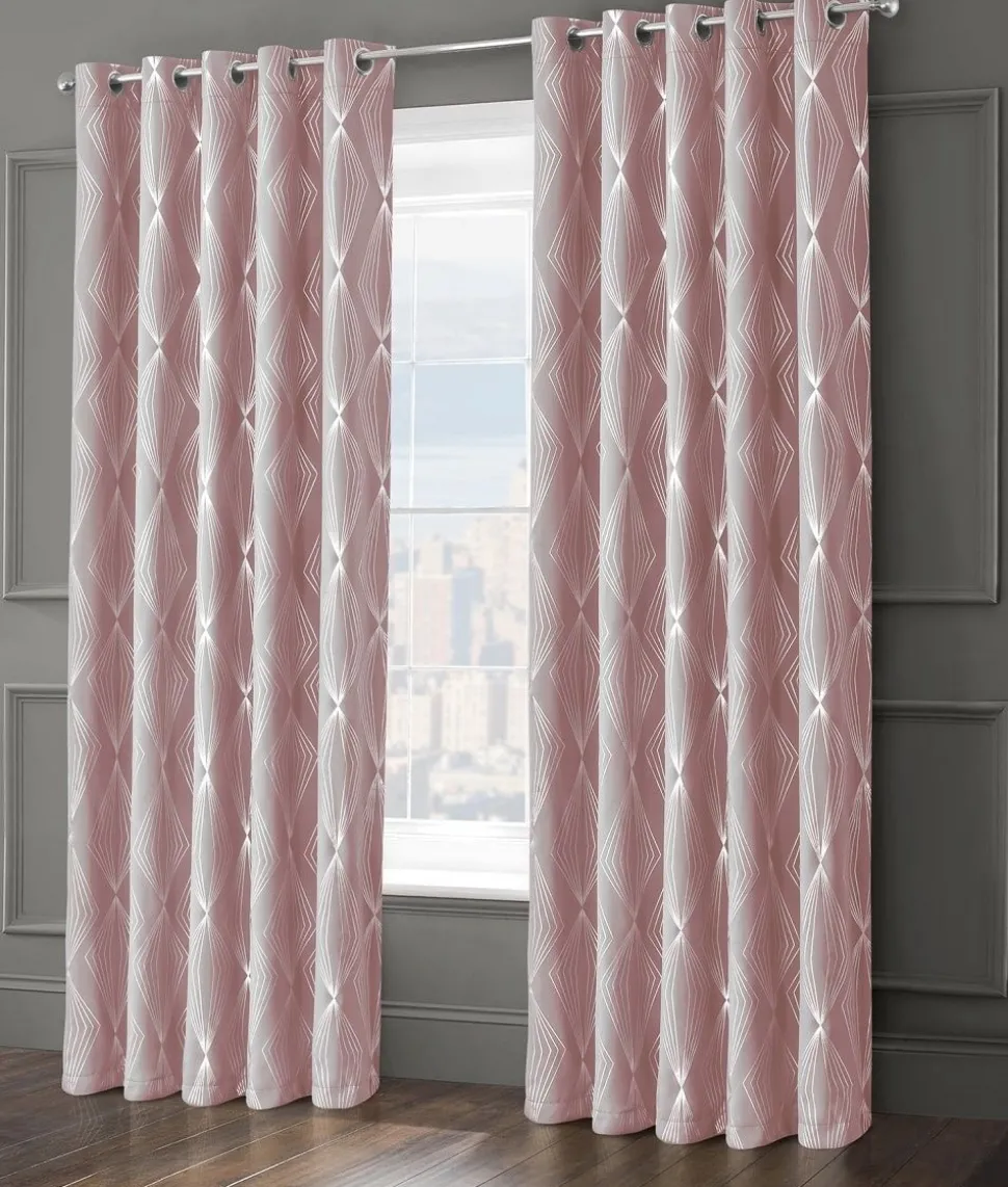 Blackout Curtains Onyx Blush Pink by Velosso