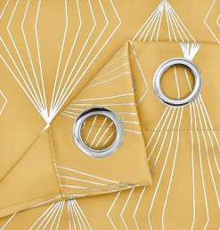Blackout Curtains Onyx Ochre by Velosso