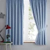 Blackout Curtains Stars Tape Top Blue