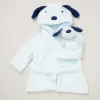 Blue Baby Puppy Dressing Gown with Toy