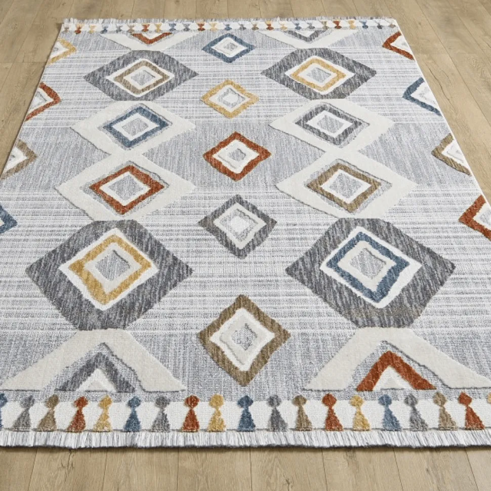 Boho Geometric Multi-Coloured Rug