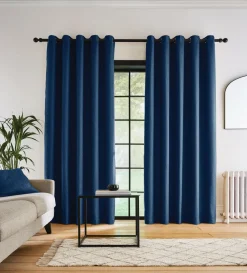 Bondi Eyelet Readymade Curtains Navy