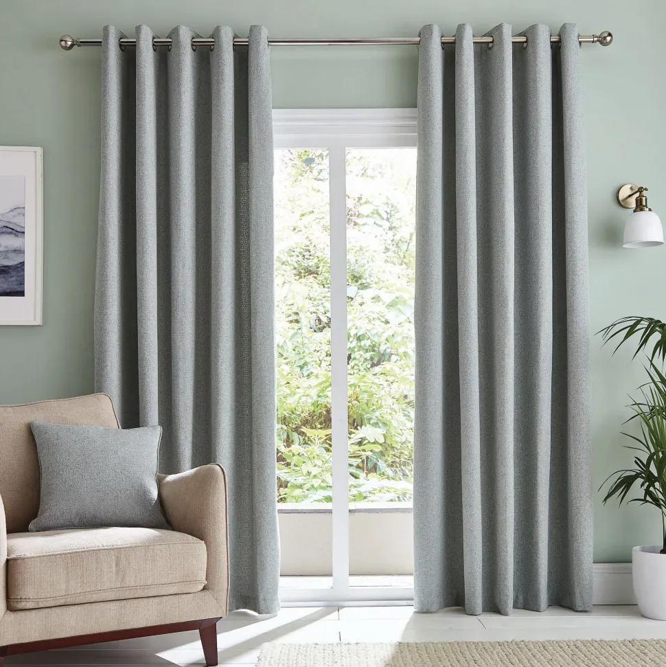 Bondi Eyelet Readymade Curtains Mineral