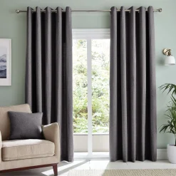Bondi Eyelet Readymade Curtains Grey