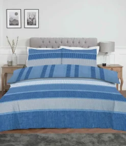 Brushed Cotton Duvet Cover Set Dalton Blue