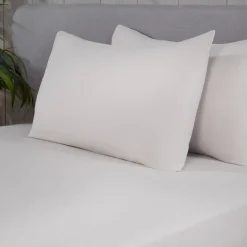 Brushed Cotton Flat Sheets White by Sleepdown