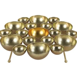 Bubble Gold Tealight Holder