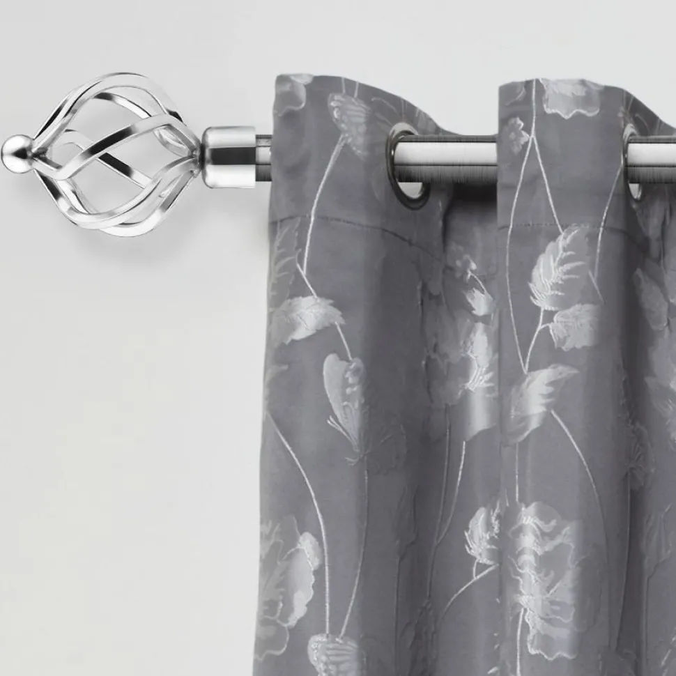 Cage Chrome Curtain Pole 16/19mm