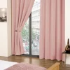 Cali Blush Blackout Eyelet Readymade Curtains