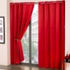 Cali Red Blackout Eyelet Readymade Curtains