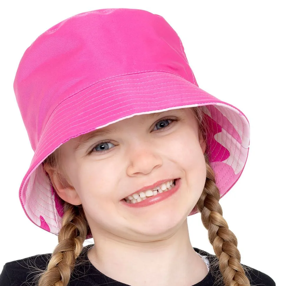Camouflage Reversible Bucket Hat Pink