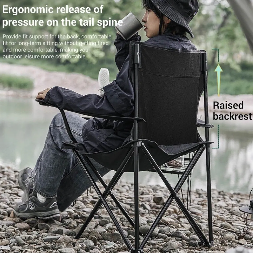 Canvas Chair With Arms Black
