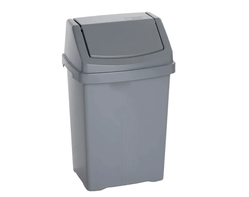 Casa 8 Litre Swing Bin Silver