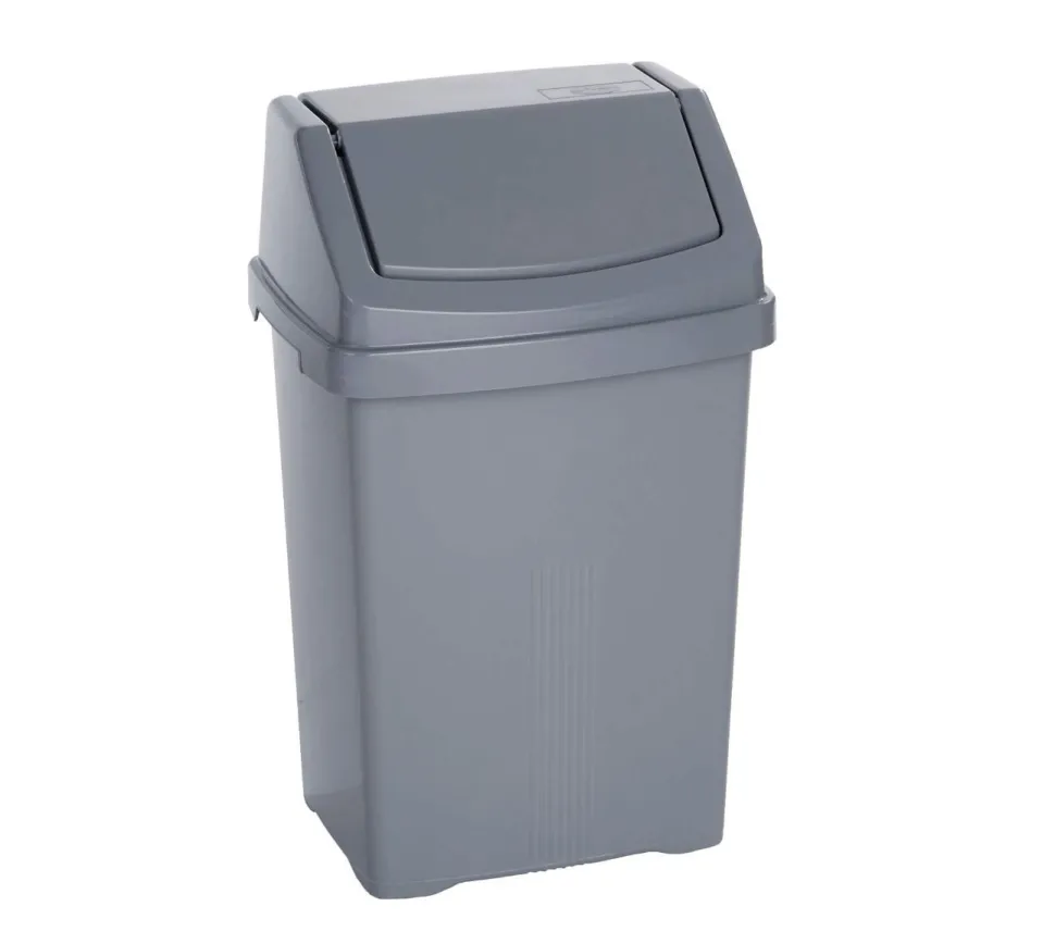 Casa 50 Litre Swing Bin Silver