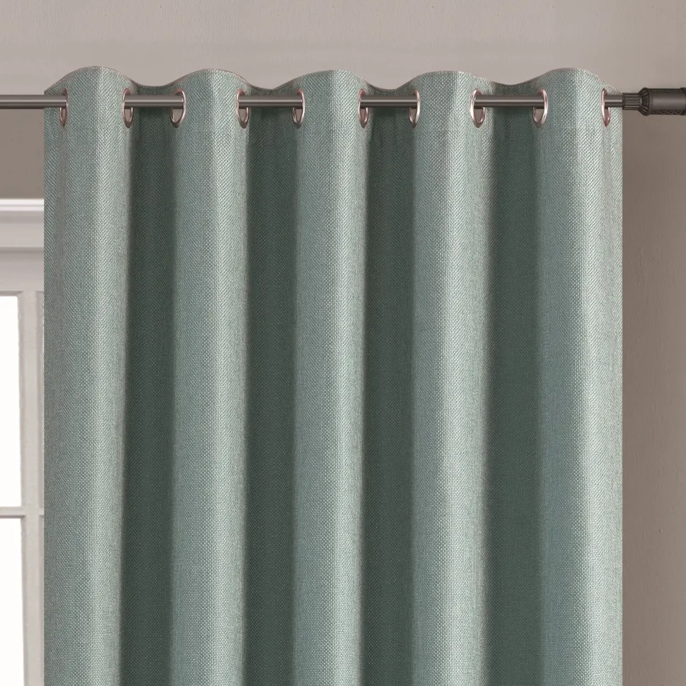 Cavendish Eyelet Readymade Curtains Teal 66x72