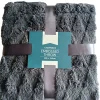 Chamonix Embossed Throw Charcoal