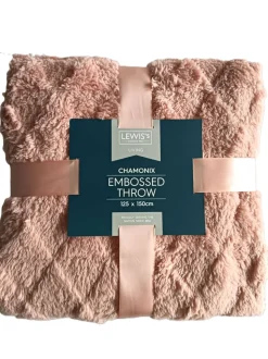 Chamonix Embossed Throw Rose