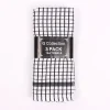 Check Tea Towels Black 3 Pack
