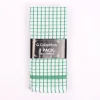 Check Tea Towels Green 3 Pack