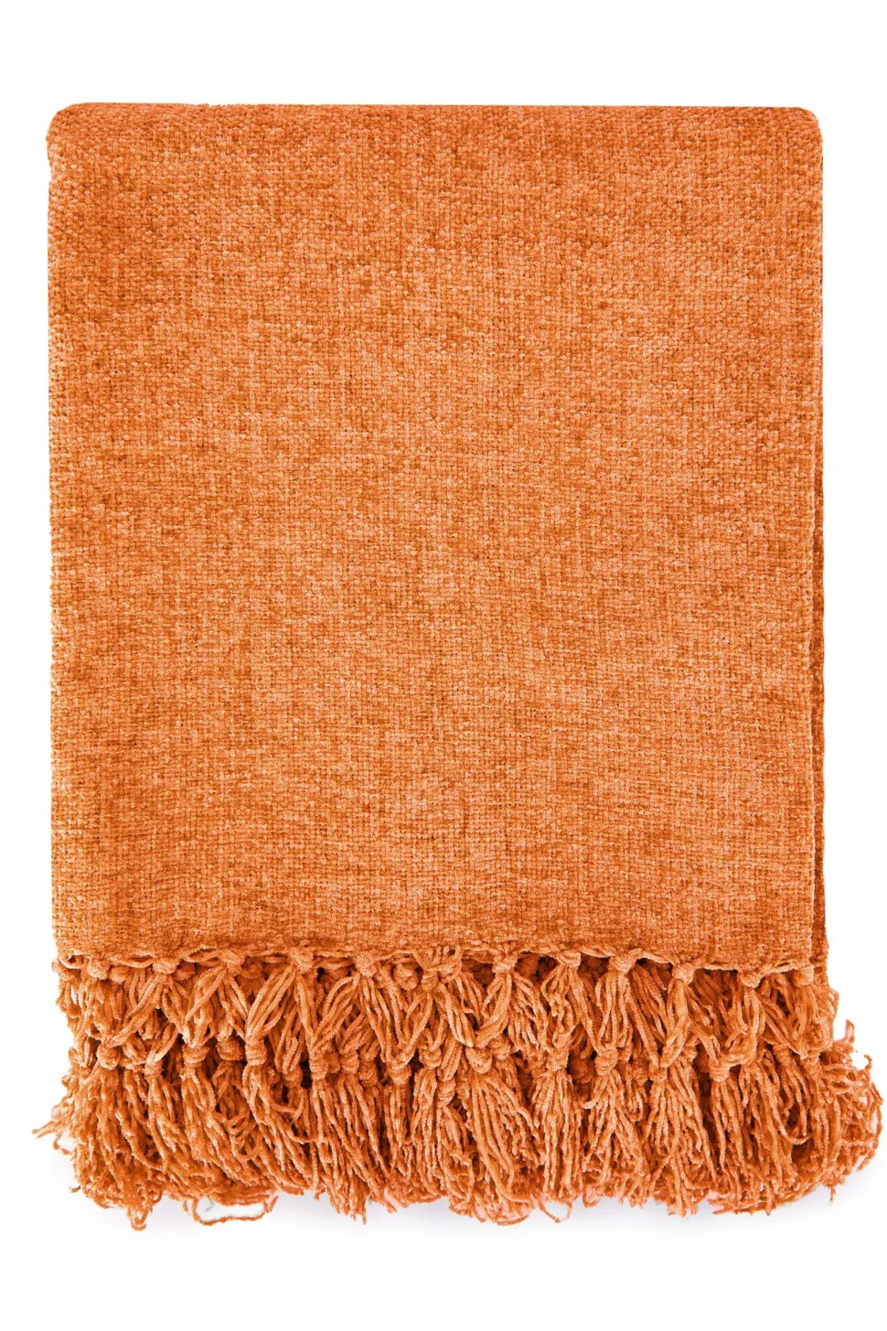 Chenille Throw Burnt Orange