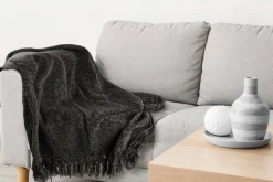 Chenille Throw Charcoal