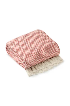 Cherokee Recycled Cotton Throw - Burnt Orange