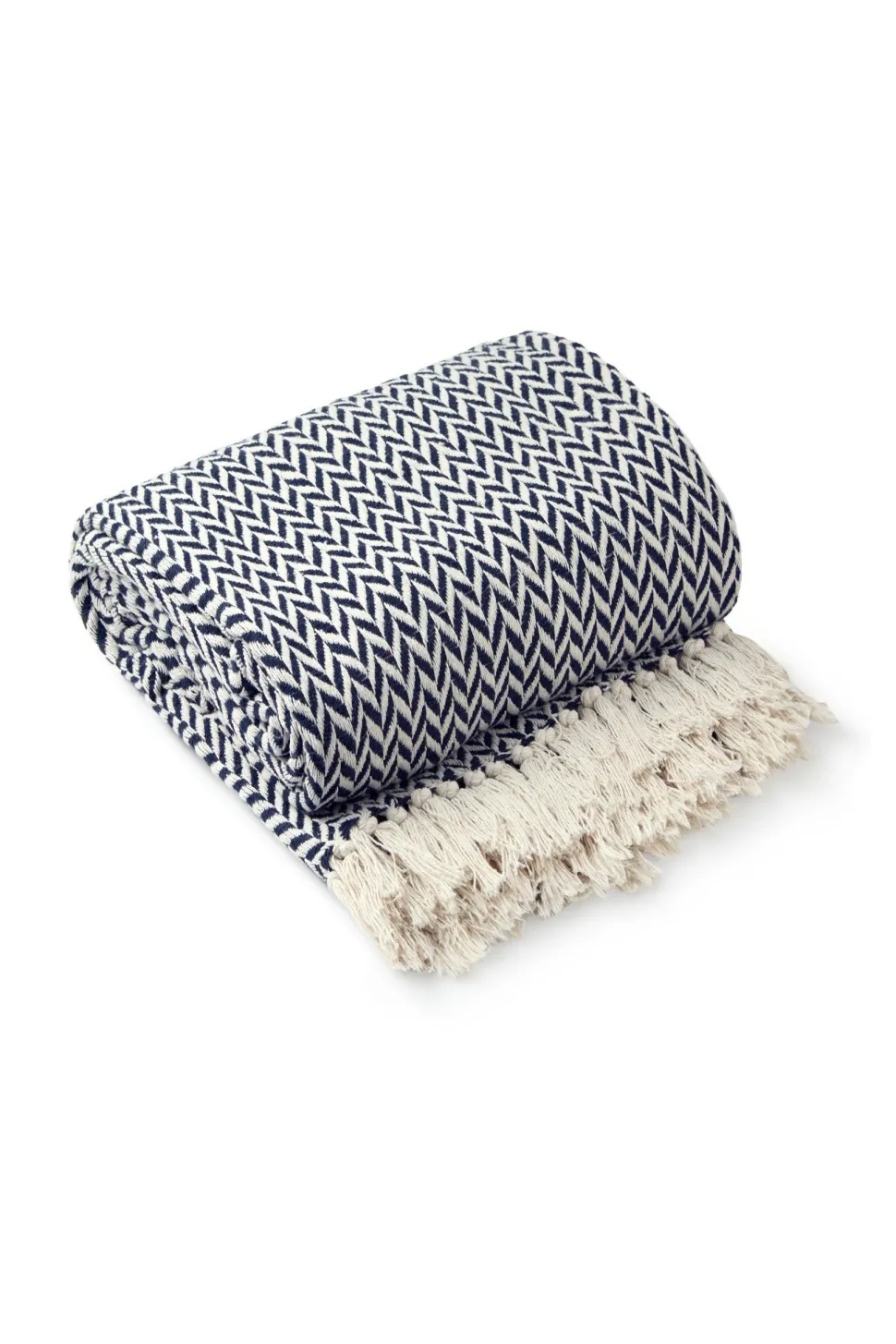 Cherokee Recycled Cotton Throw - Navy