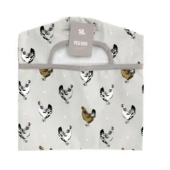 Chicken Designed Peg Bag with Hanger Top