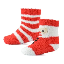 Christmas 2 Pack Socks Santa Red Stripe