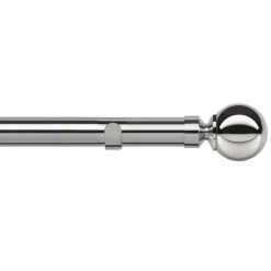 Chrome Ball Curtain Pole 25/28mm