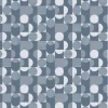 Circle Blue Oil Cloth 1219-2 - Price by the metre