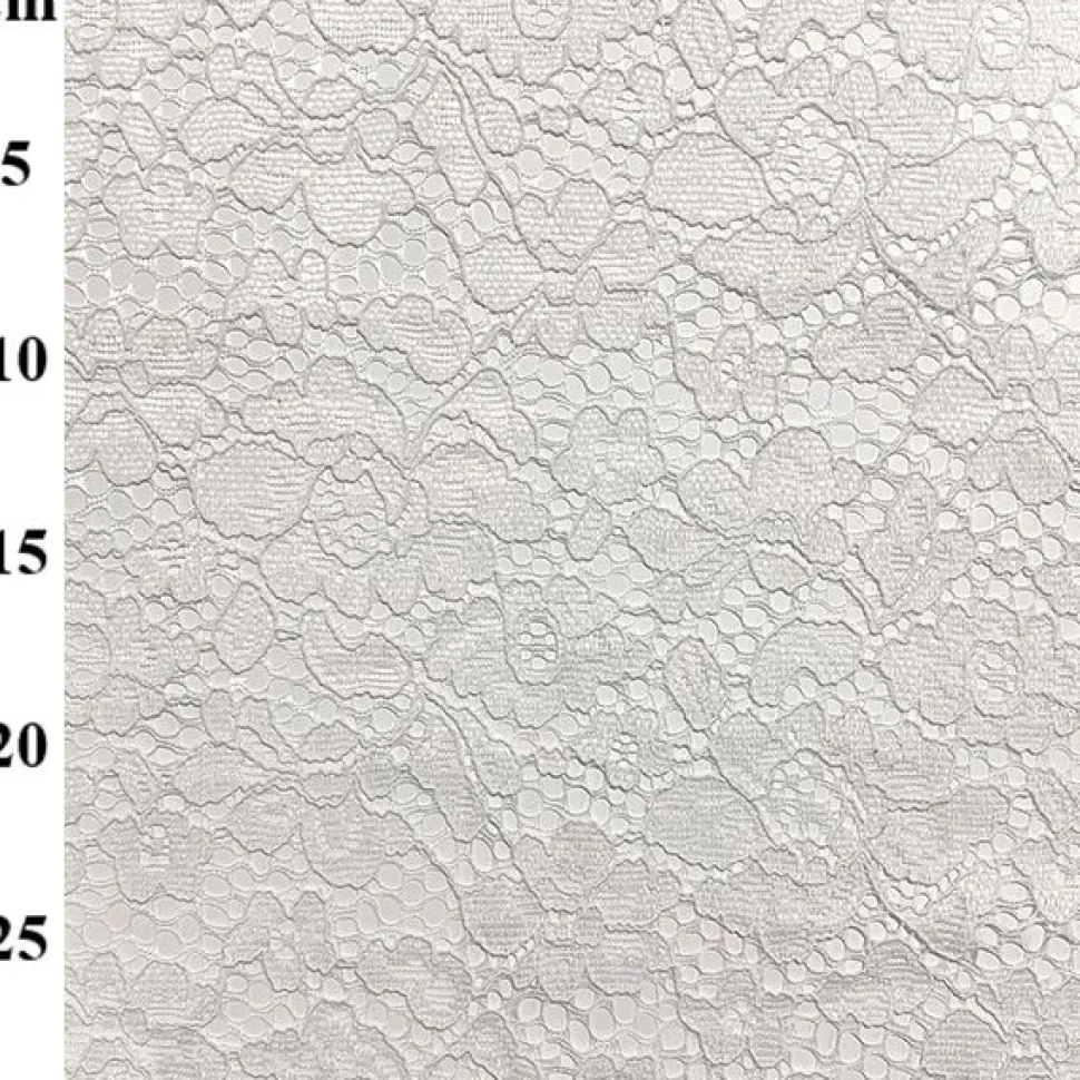 Corded Lace Fabric White