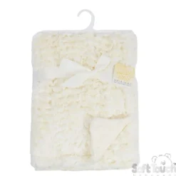 Cream Fluffy Baby Fleece Wrap Blanket