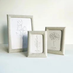 Cream Linen Photo Frame 5x7''