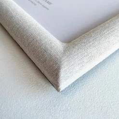 Cream Linen Photo Frame 5x7''