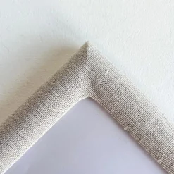 Cream Linen Photo Frame 4x6''