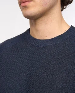Crestfield Crew Navy Marl by Bewley & Ritch