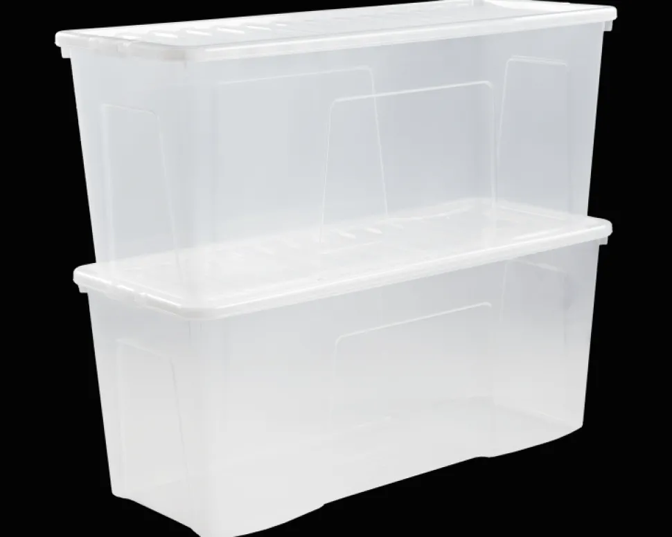 Crystal 133 Litre Box & Lid Clear